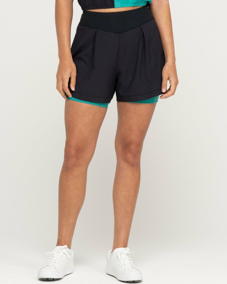 Women'S Bad Birdie Shorts | Women'S Range Short Black/Ocean Floor