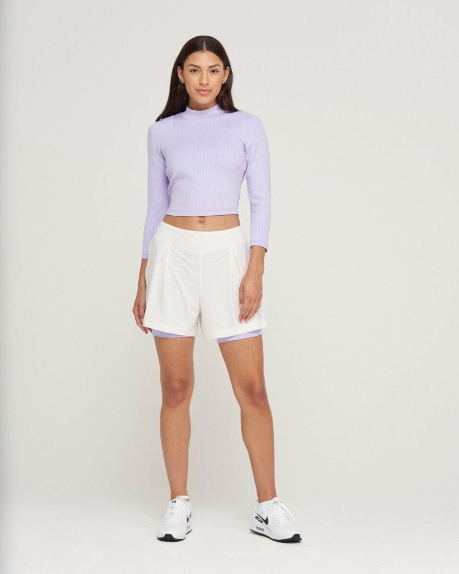 Women'S Bad Birdie Mock Necks | The Links Mock Neck Cattail - Lavender