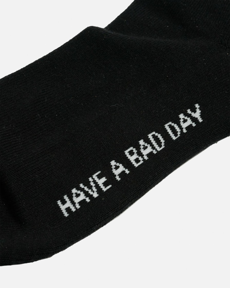 Accessories Bad Birdie | Have A Bad Day Crew Sock Black/White