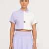 Women'S Bad Birdie Polos | Range Crop Polo Lavender