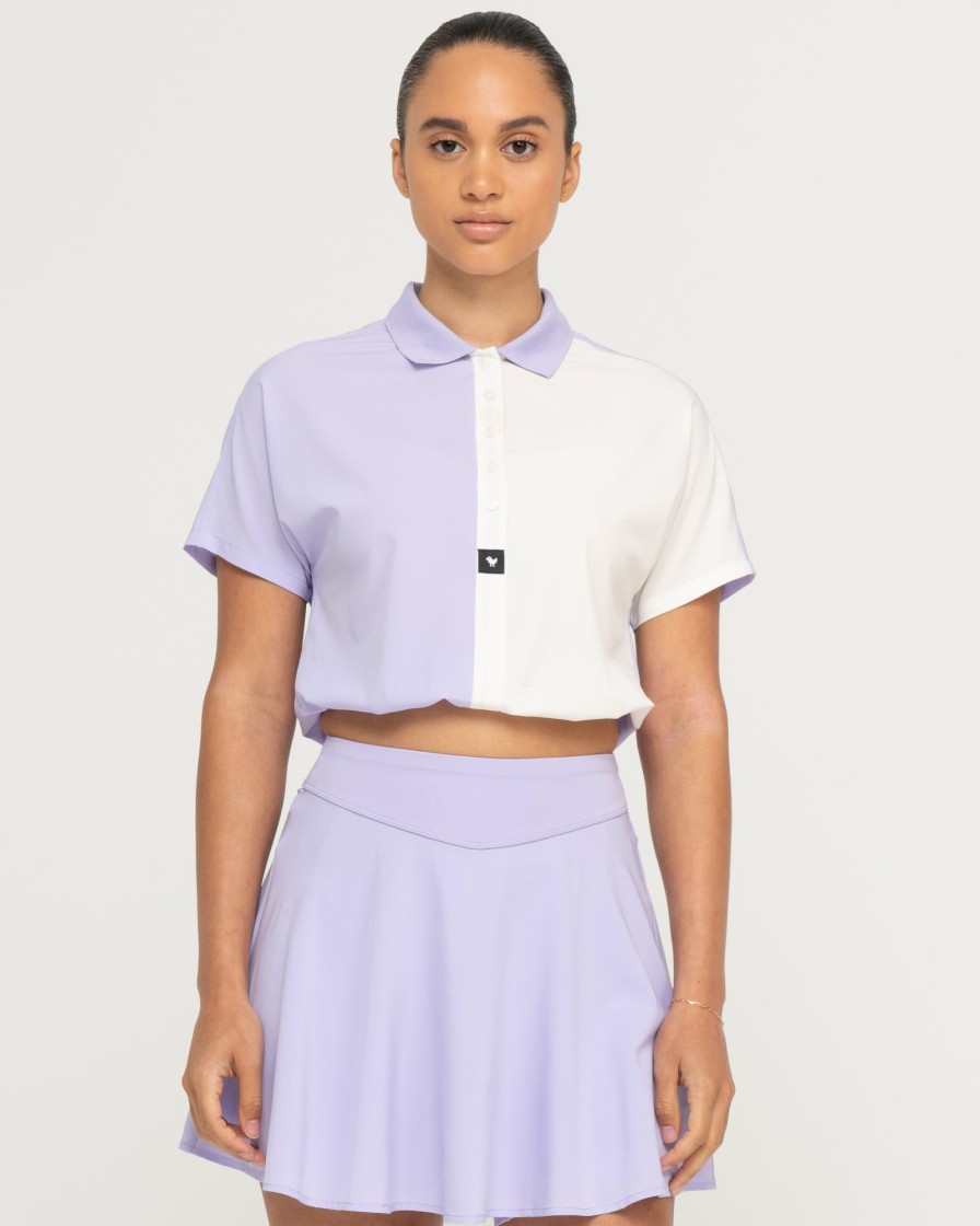 Women'S Bad Birdie Polos | Range Crop Polo Lavender