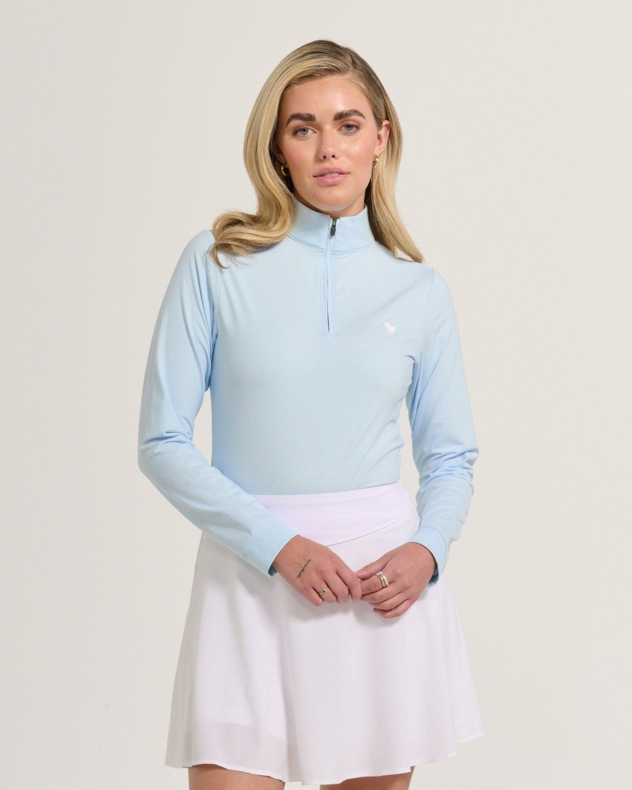 Women'S Bad Birdie Quarterzips | Quarterzip Baby Blue