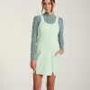 Women'S Bad Birdie Long Sleeve | Hybrid Long Sleeve Dress Subtle Green/Mint Chip