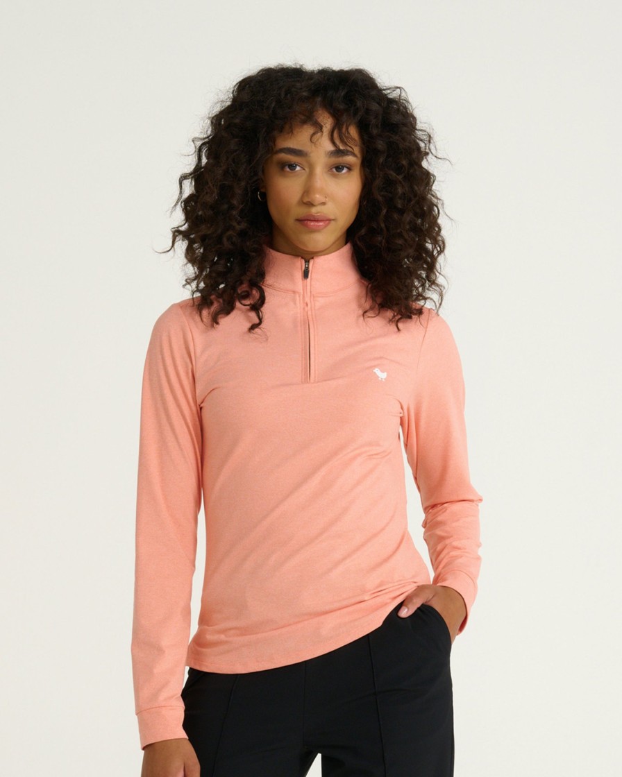 Women'S Bad Birdie Quarterzips | Quarterzip Dusty Orange