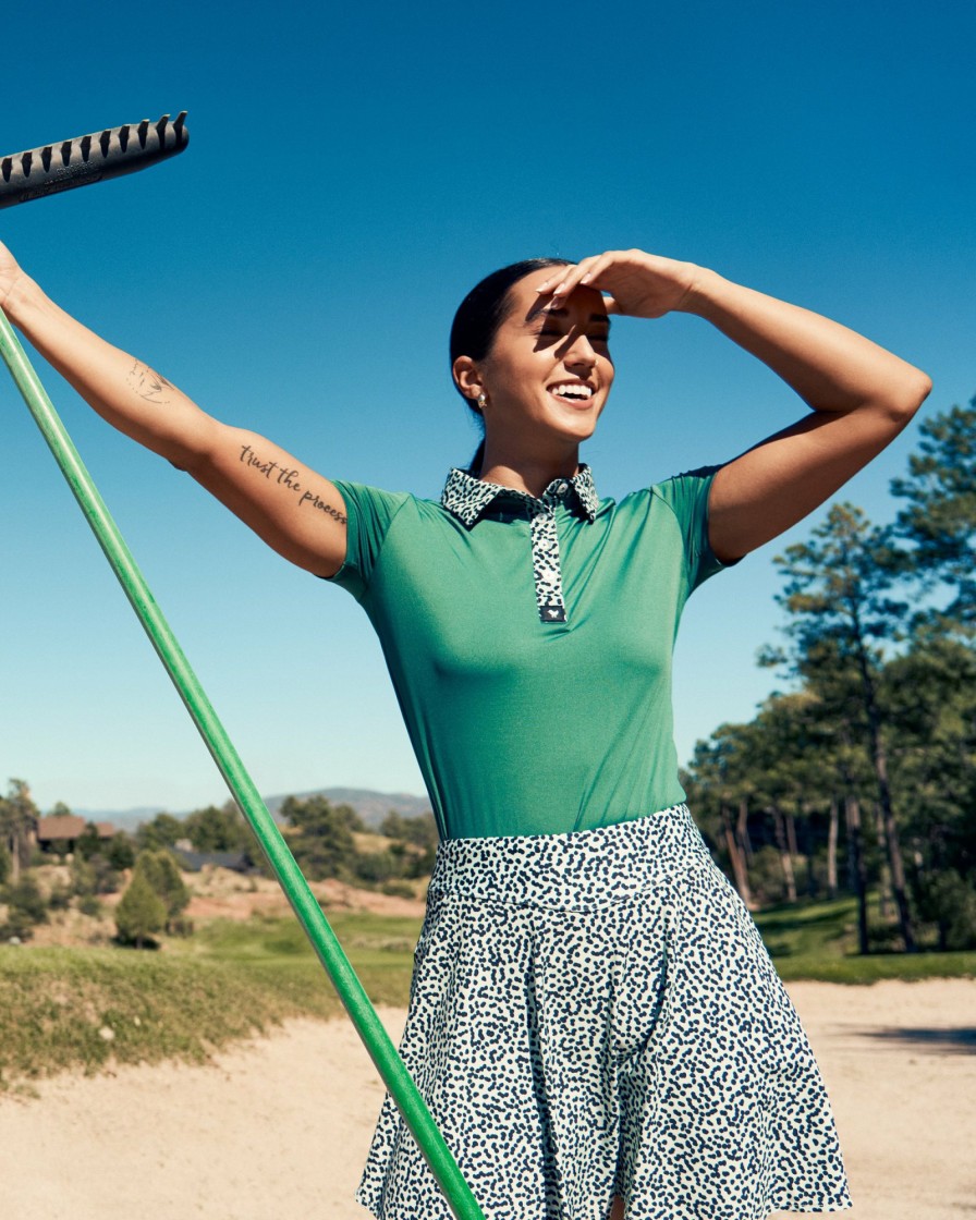 Women'S Bad Birdie Polos | Mint Chip Color Block