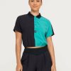 Women'S Bad Birdie Polos | Range Crop Polo Ocean Floor