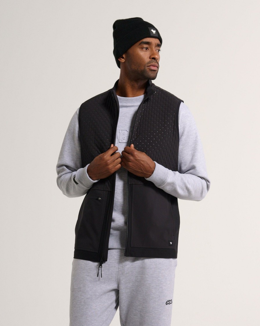 Men'S Bad Birdie Outerwear | Hybrid Vest - Black