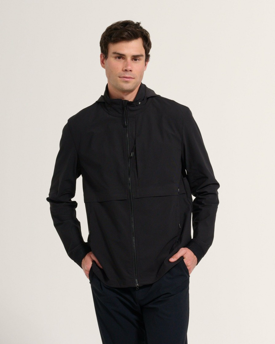 Men'S Bad Birdie Outerwear | Elements Golf Jacket - Black